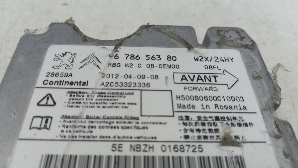 Блок управління airbag Peugeot 508 2010 9678656380