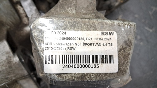 [RSW] КПП Volkswagen Golf SPORTVAN 1.4 TSI 2015-2020 RSW